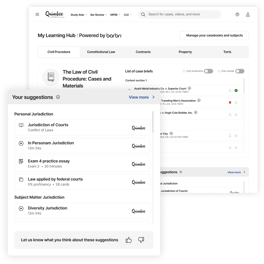 Learning hub recommendations